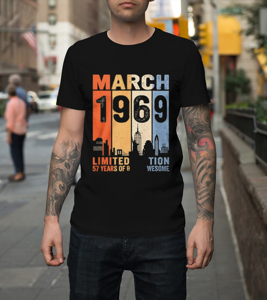 March 1969 Limited Edition 54 Years Of Being Awesome City T-Shirt