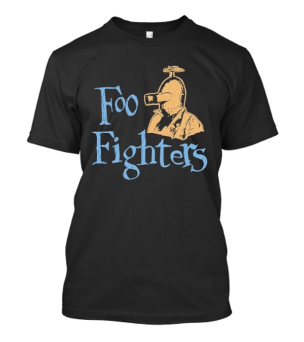 Foo Fighters Retro Pilot Helmet Sketch T-Shirt