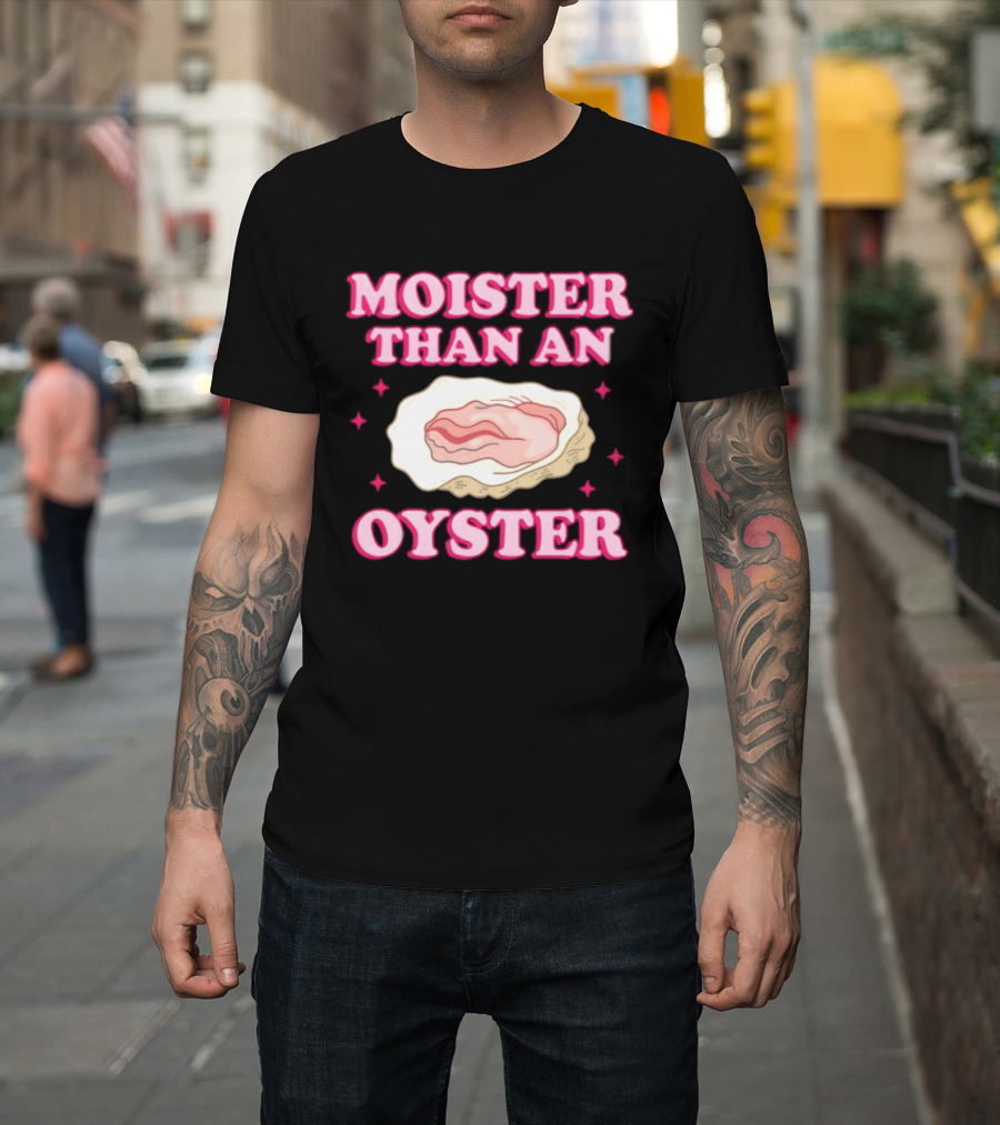 Moister Than An Oyster Pink Shell Diamond T-Shirt
