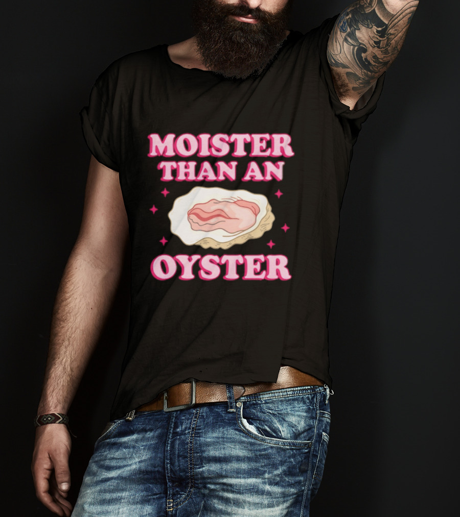 Moister Than An Oyster Pink Shell Diamond T-Shirt