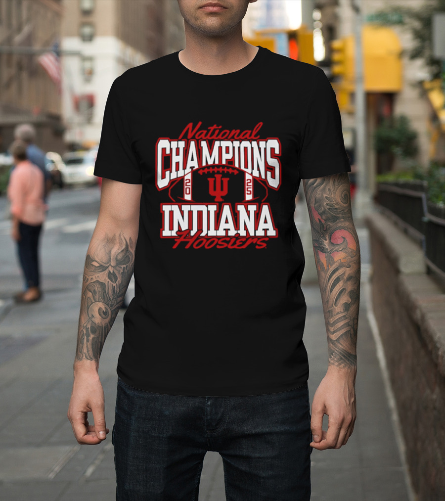 Indiana Hoosiers 2025 National Champions Football Victory CFP T-Shirt