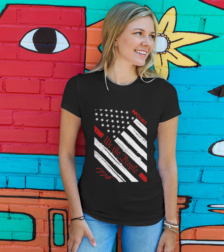 Infowars We The People USA Flag 1776 American Patriot T-Shirt