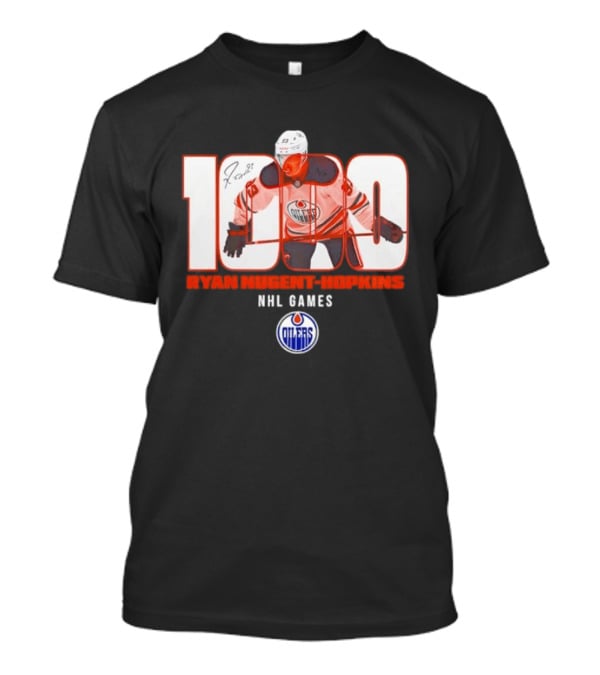Ryan Nugent Hopkins 1000 NHL Games Edmonton Oilers T-Shirt