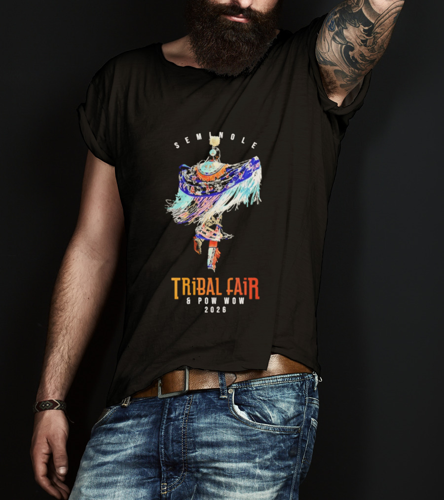 Seminole Tribal Fair Pow Wow 2026 Colorful Traditional Dance T-Shirt