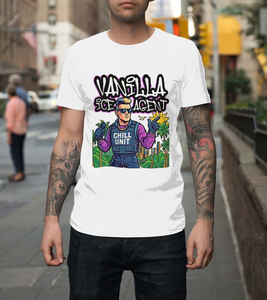 Vanilla Ice Agent Chill Unit Retro Pop Culture Meme T-Shirt