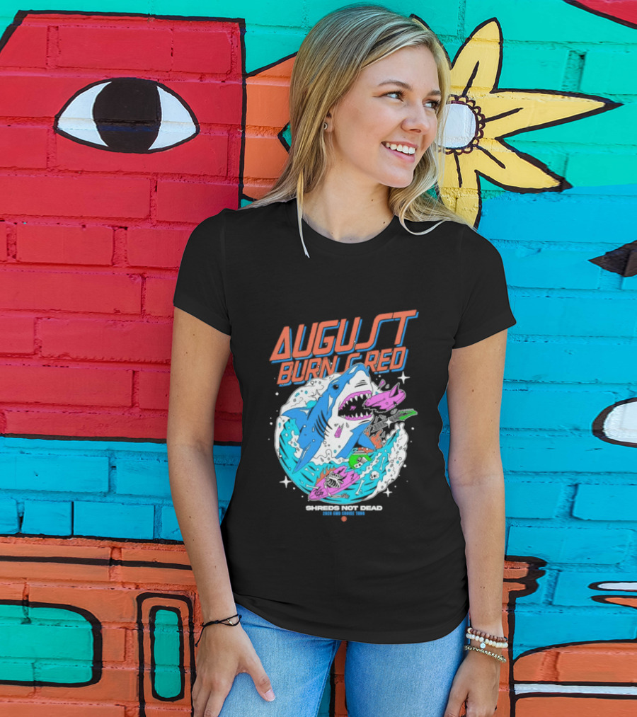 August Burns Red Shreds Not Dead Emo Cruise Tour 2026 Shark Explosion T-Shirt