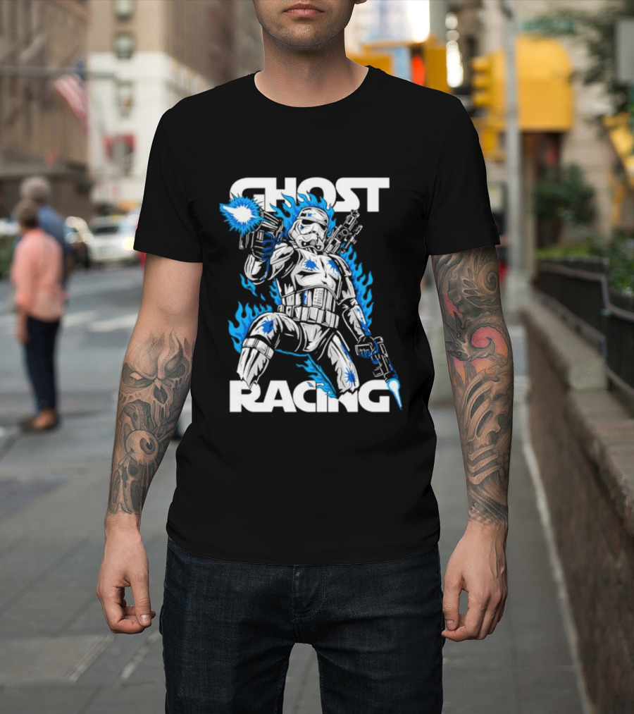 Ghost Racing Lone Trooper Stormtrooper Galactic Combat Blaze T-Shirt