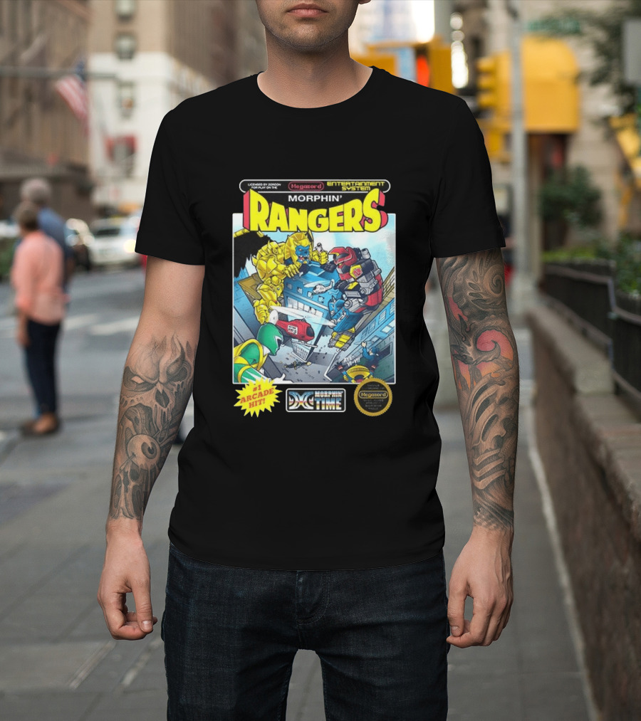 Morphin Rangers Megazord Vs Goldar Arcade Hit T-Shirt