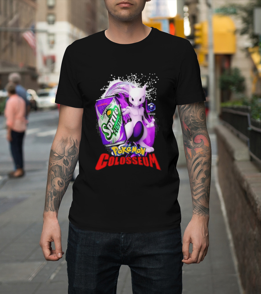Mewtwo Sprite Remix Pokémon Colosseum Collaboration Vintage Aesthetic T-Shirt