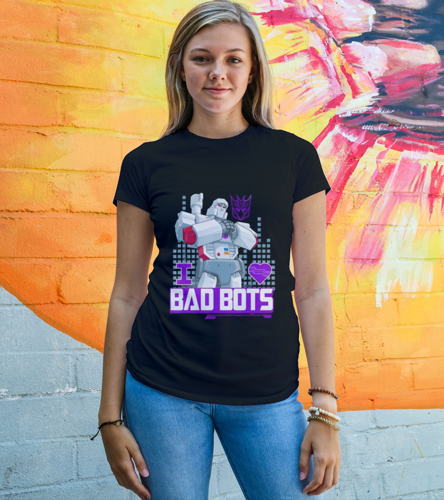Transformers Valentine's Day Megatron I Love Bad Bots Decepticon T-Shirt