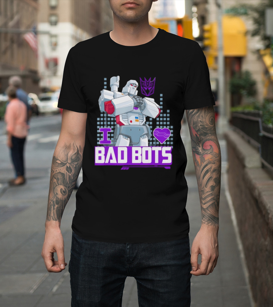Transformers Valentine's Day Megatron I Love Bad Bots Decepticon T-Shirt