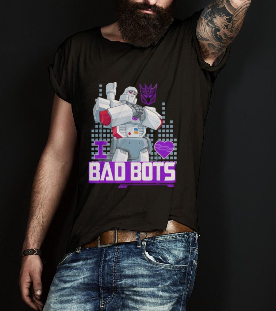 Transformers Valentine's Day Megatron I Love Bad Bots Decepticon T-Shirt
