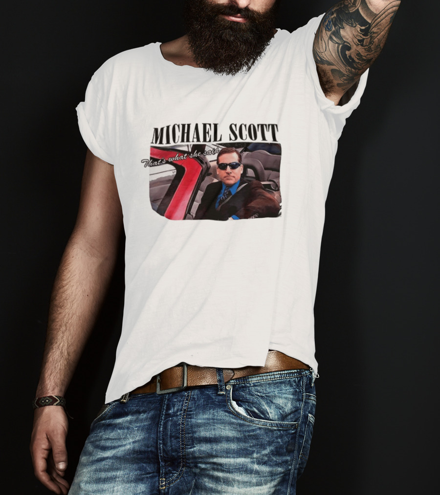 Michael Scott That's What She Said Sunglasses Car Scene T-Shirt