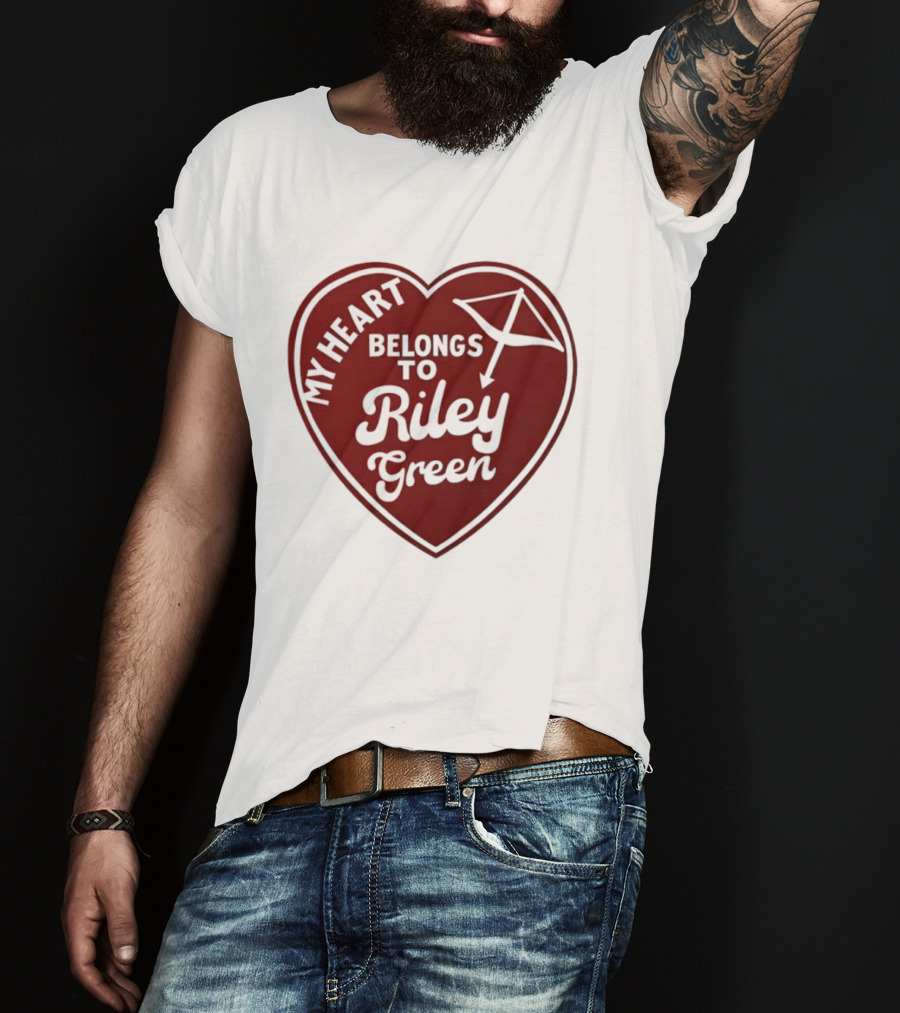My Heart Belongs To Riley Green Kite Heart T-Shirt