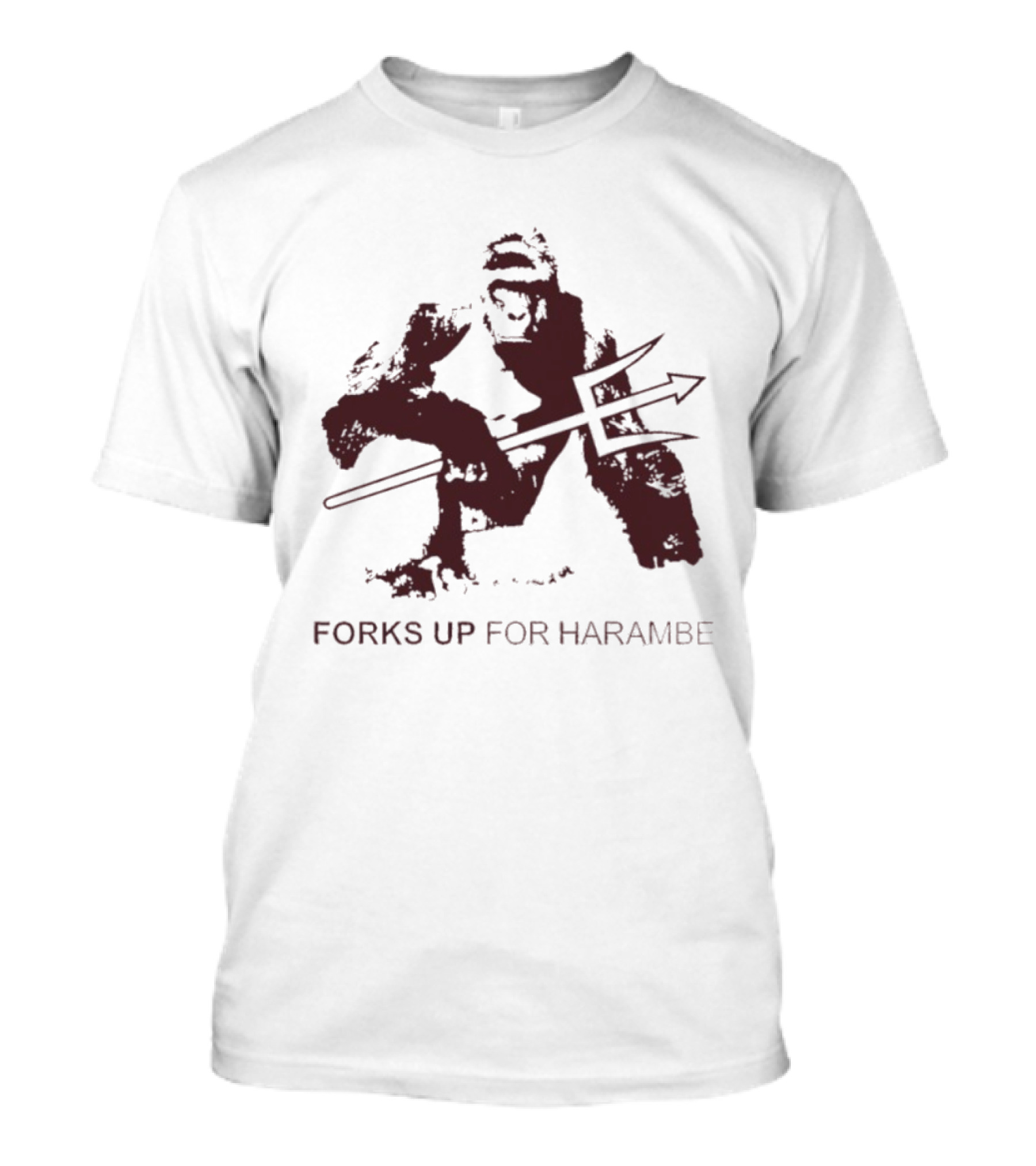 Forks Up For Harambe Arizona State Sun Devils Trident T-Shirt