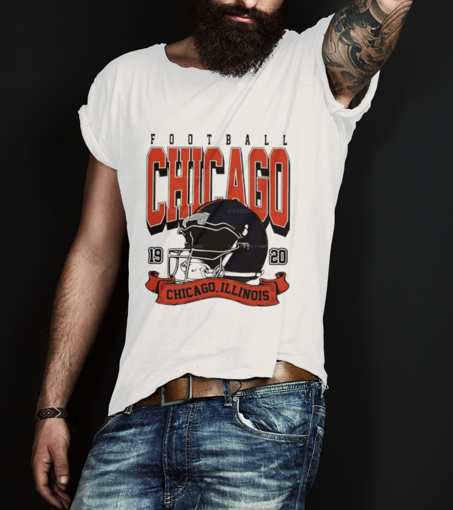 Chicago Football Helmet 1920 Illinois Sports Team T-Shirt