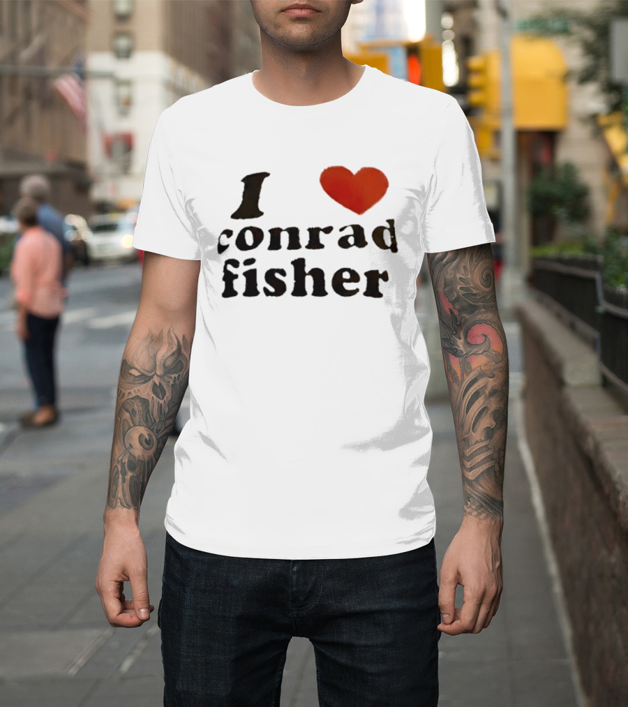 I Love Conrad Fisher Red Heart Trending Search T-Shirt