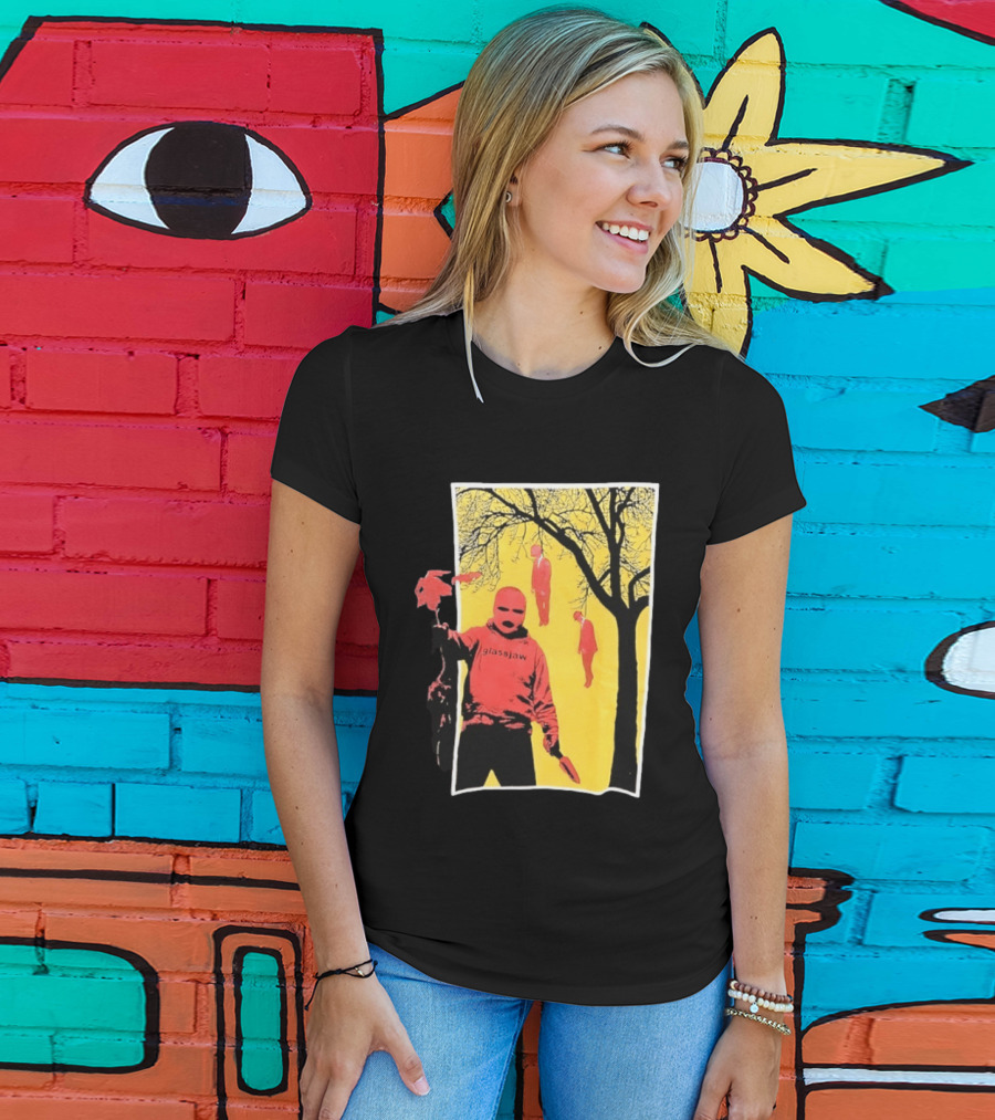 Glassjaw Save Plant A Tree Red Masked Figure With Hanging Figures And Tree T-Shirt