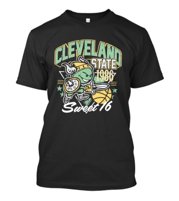 Cleveland State 1986 Sweet 16 Vikings Basketball T-Shirt