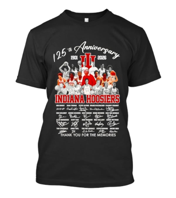 Indiana Hoosiers 125th Anniversary Thank You For The Memories 1898 2023 Signatures T-Shirt