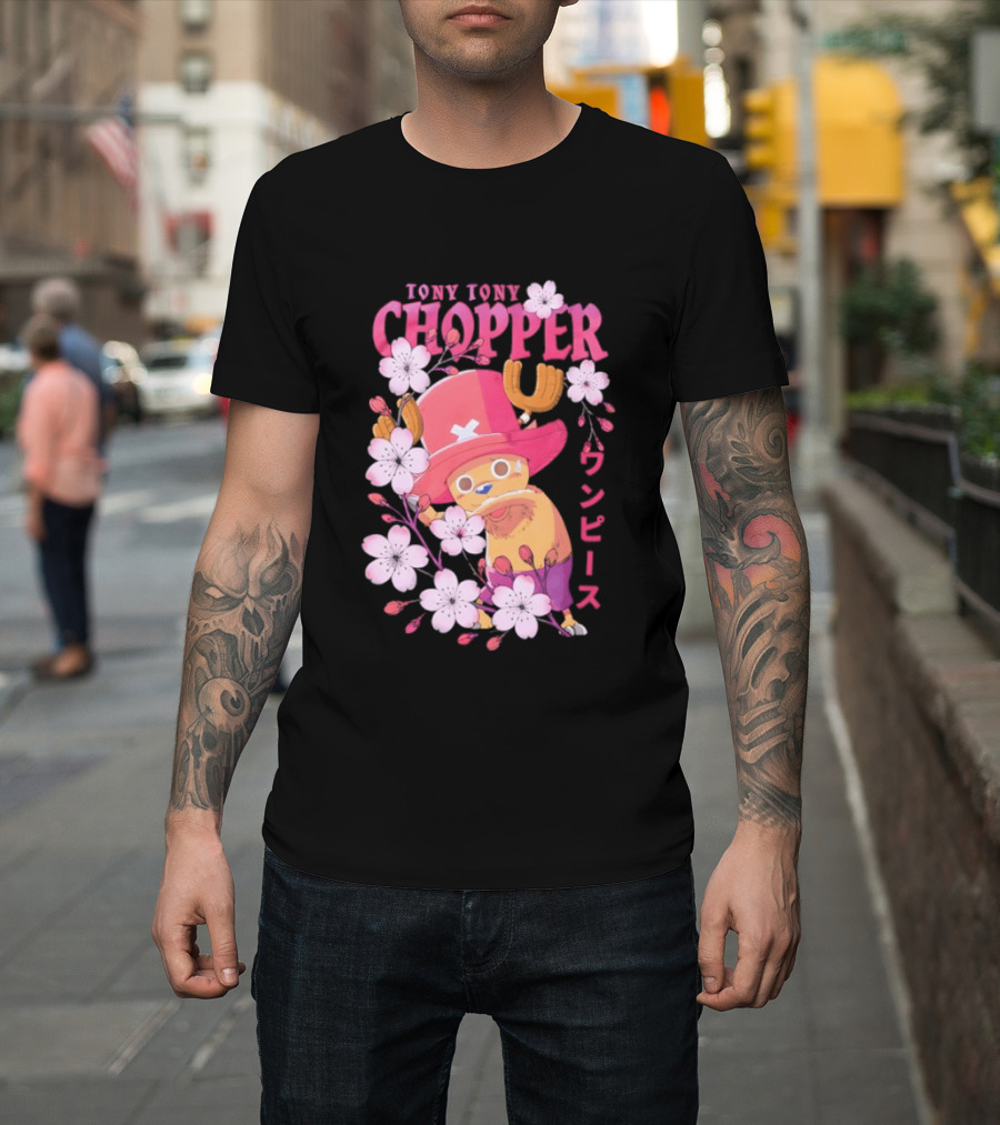One Piece Tony Tony Chopper Sakura Blossom T-Shirt