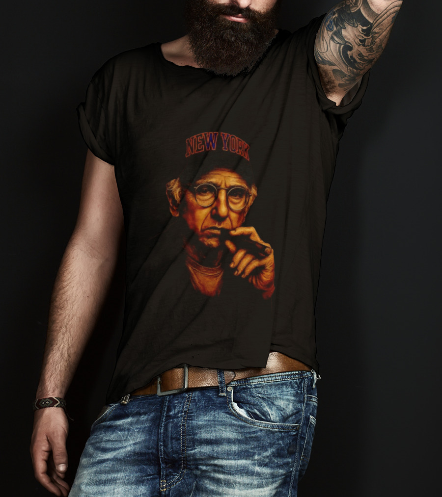 New York Hat Wearing Figure With Cigar Mood T-Shirt