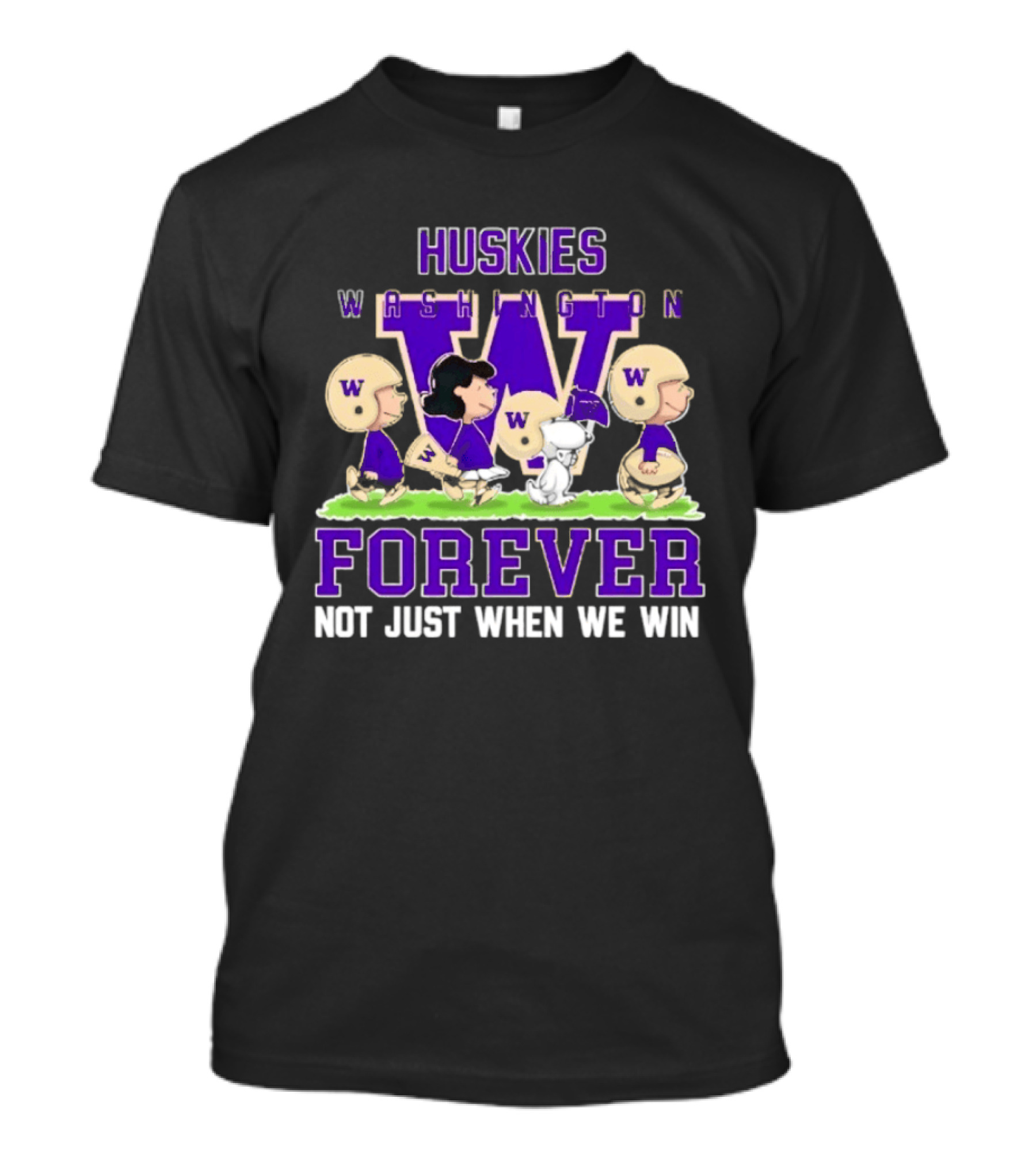 Washington Huskies Peanuts Forever Not Just When We Win T-Shirt