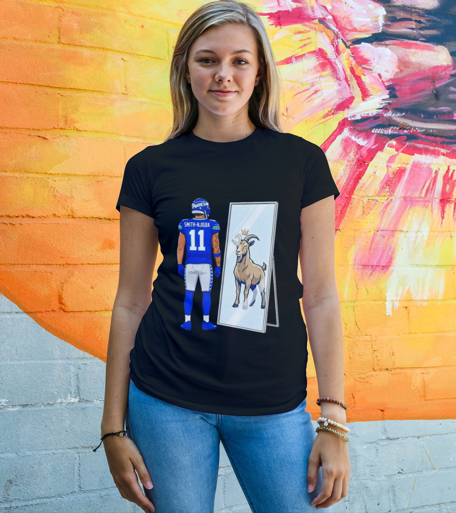 Jaxon Smith Njigba Seattle Seahawks Mirror Goat Football T-Shirt