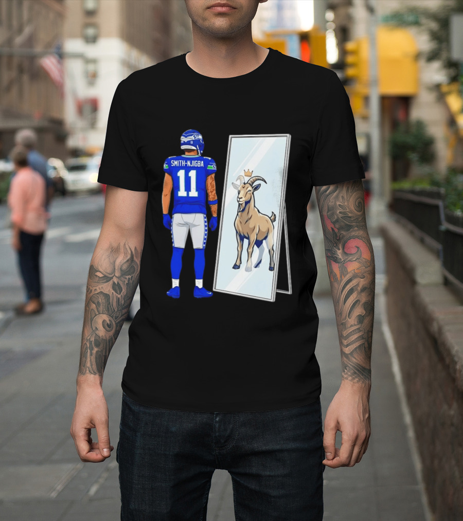 Jaxon Smith Njigba Seattle Seahawks Mirror Goat Football T-Shirt