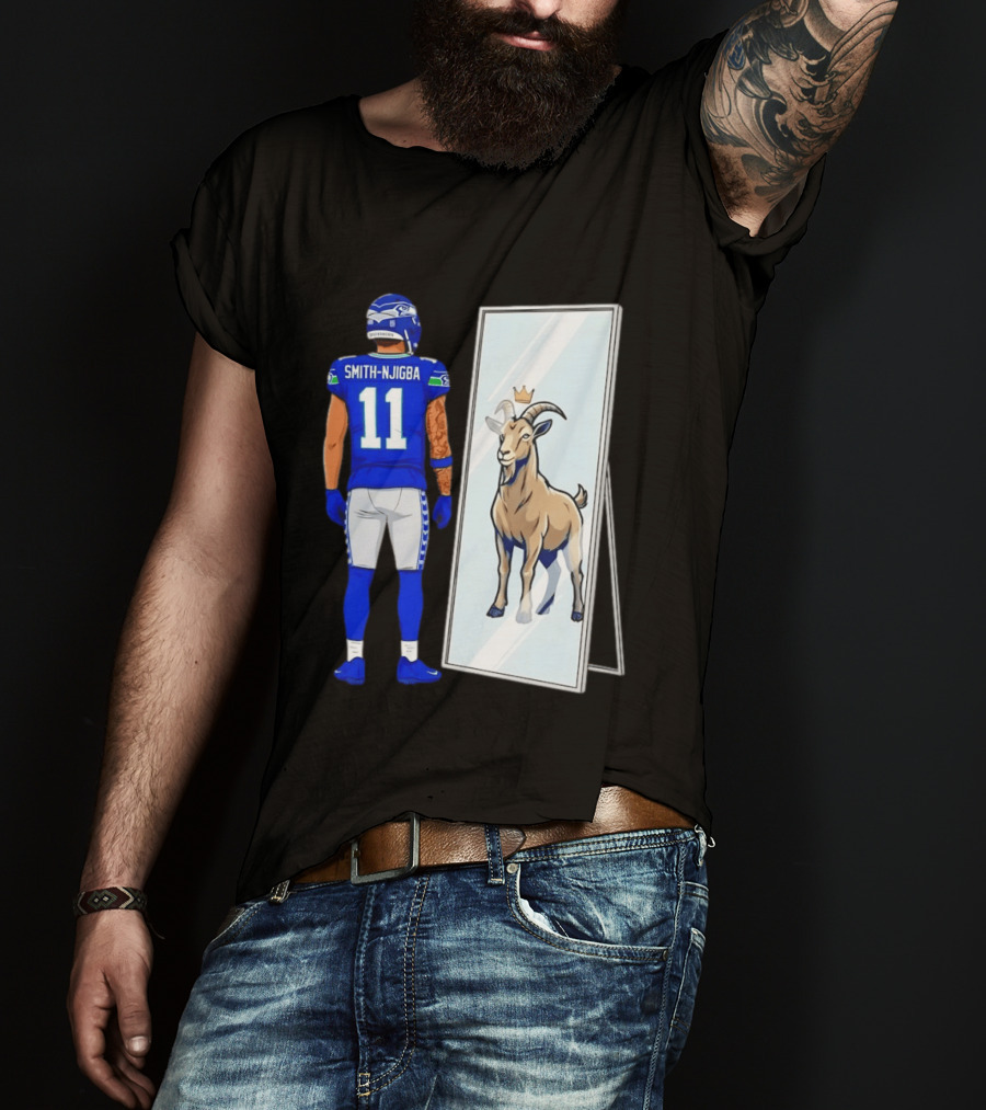 Jaxon Smith Njigba Seattle Seahawks Mirror Goat Football T-Shirt