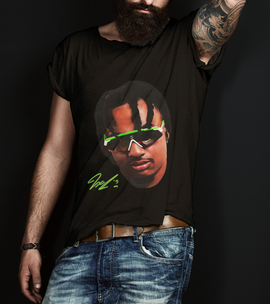 JSN Jaxon Smith Njigba Big Face Seattle Seahawks Football Sunglasses T-Shirt