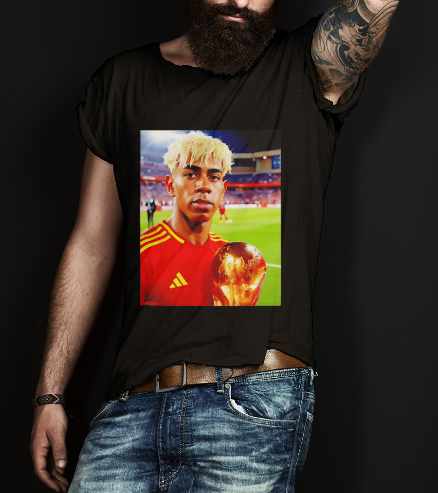 Lamine Yamal Barcelona Young Talent With Trophy T-Shirt