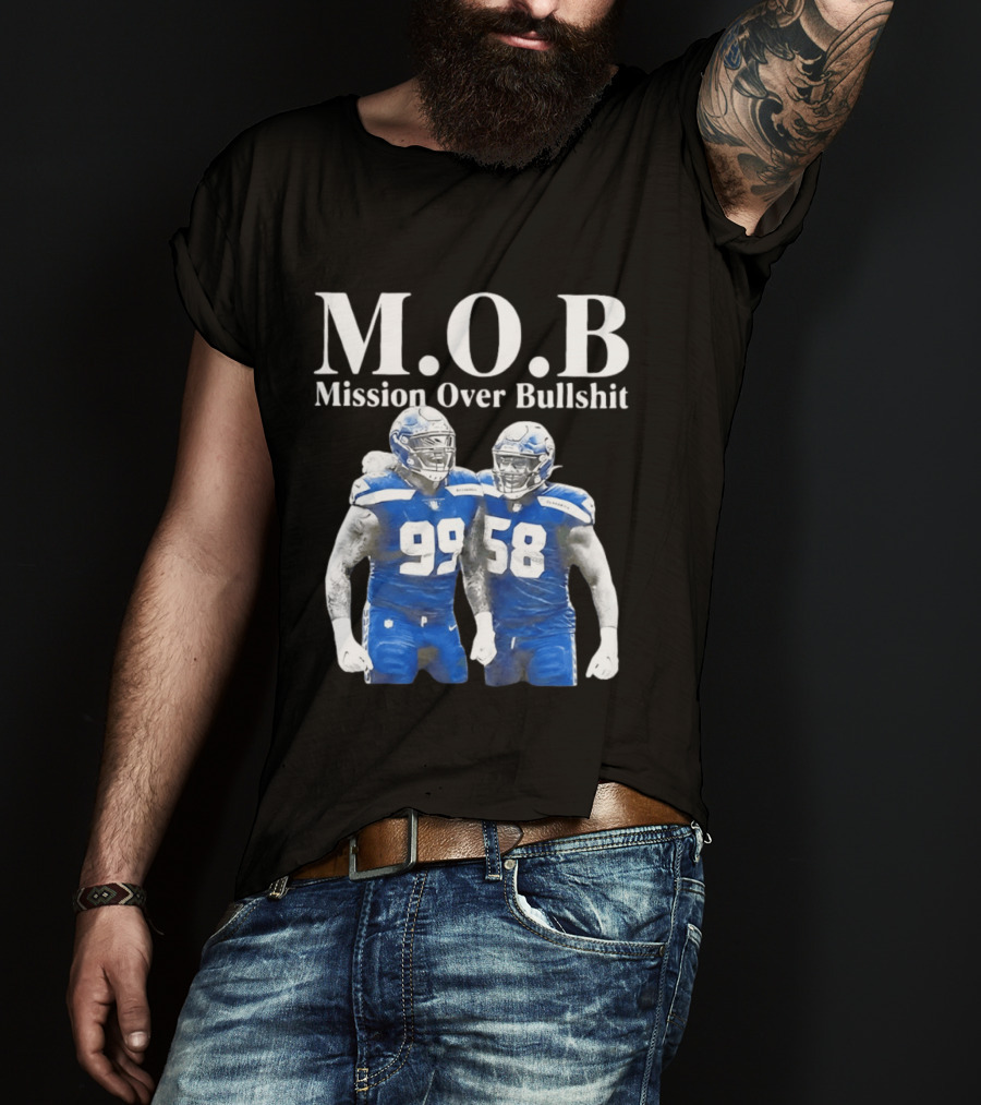 M.O.B Mission Over Bullshit Leonard Williams Derick Hall Seattle Seahawks Defense Football T-Shirt