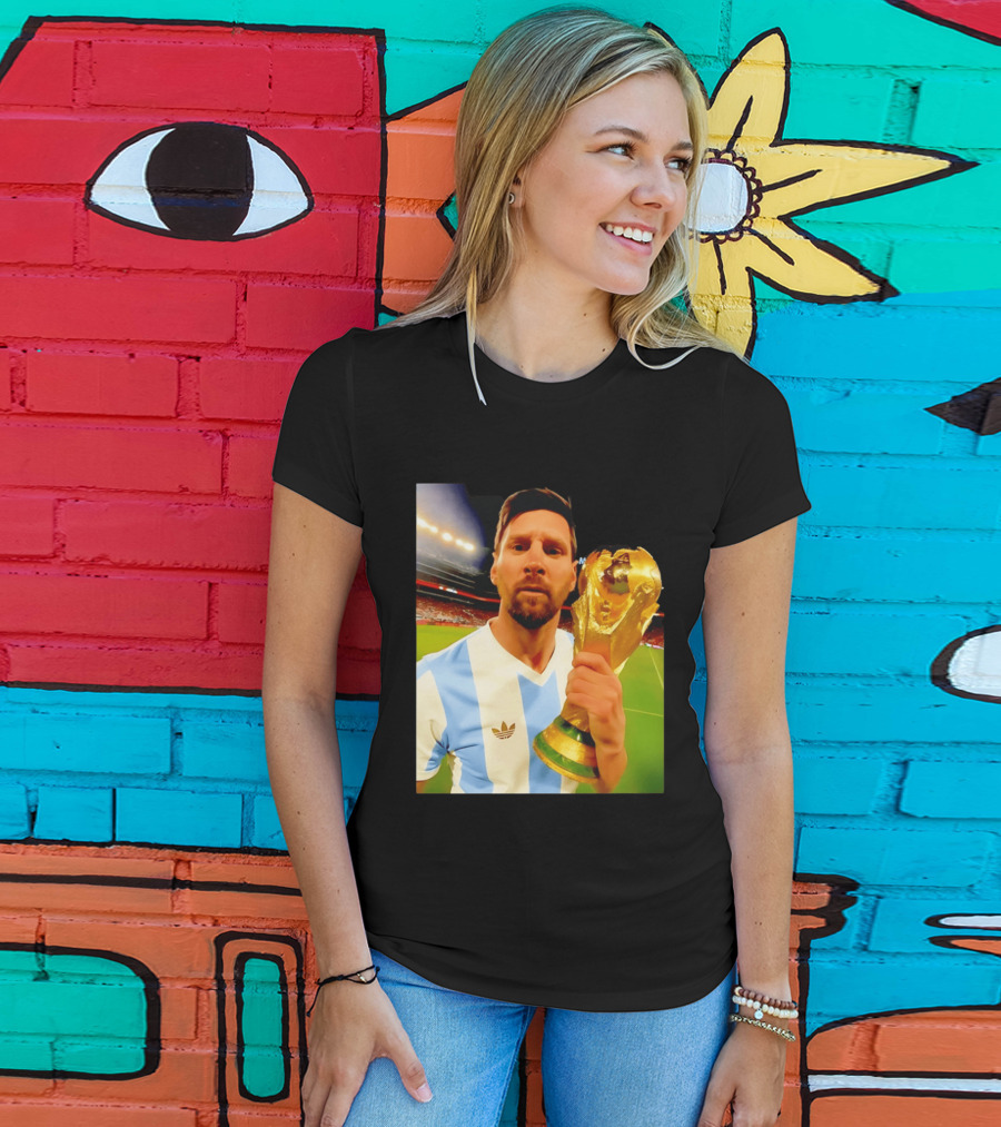 Argentina World Cup Messi Trophy Victory T-Shirt