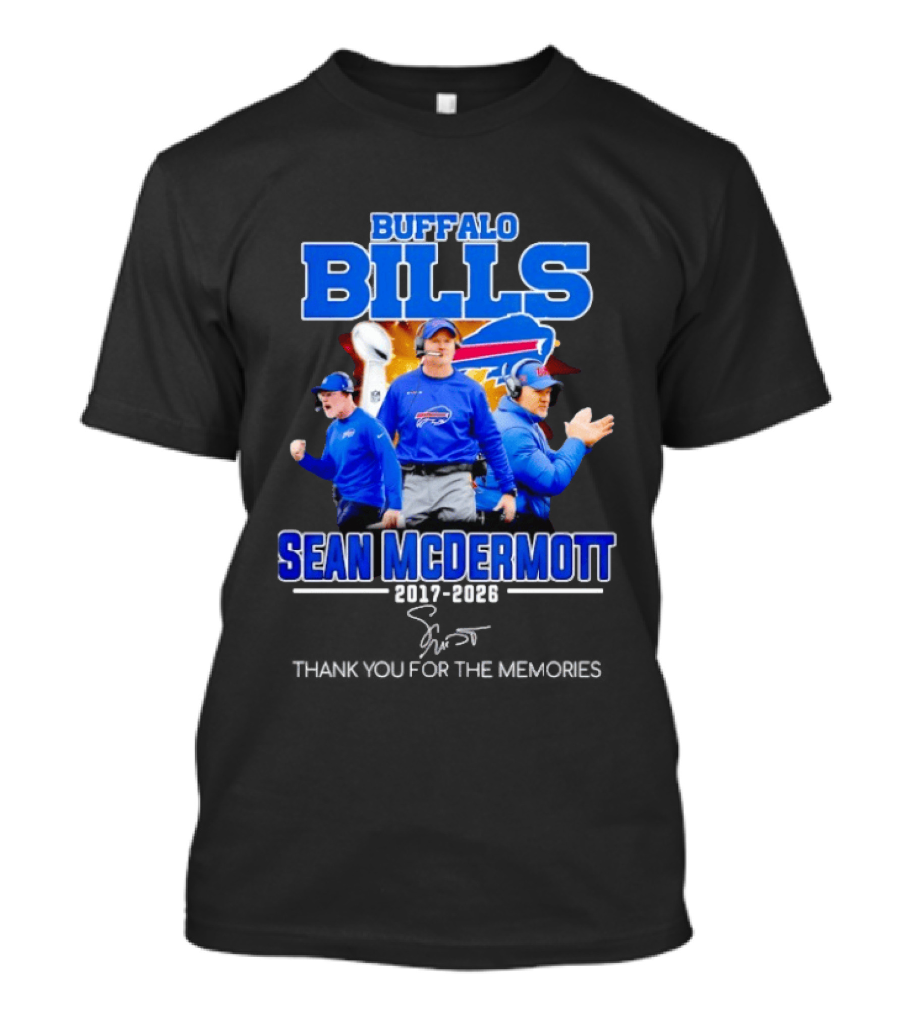 Buffalo Bills Sean McDermott 2017 2026 Thank You For The Memories T-Shirt