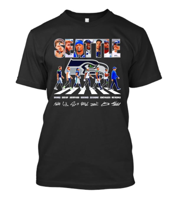 Seattle Seahawks Crosswalk Player Signatures 2026 T-Shirt