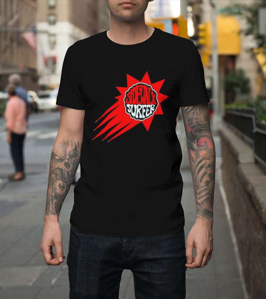 Sidewalk Surfer Retro Red Burst T-Shirt