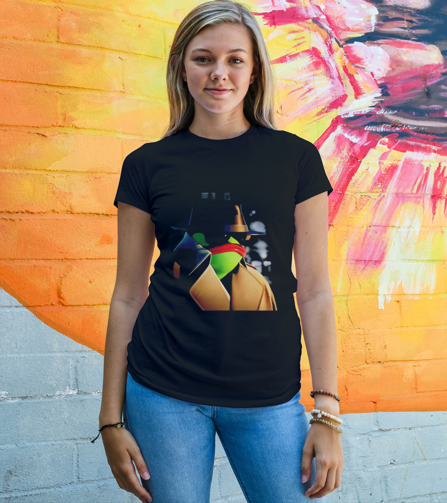 Pepe The Frog Detective Trench Coat Cigarette Doodles T-Shirt