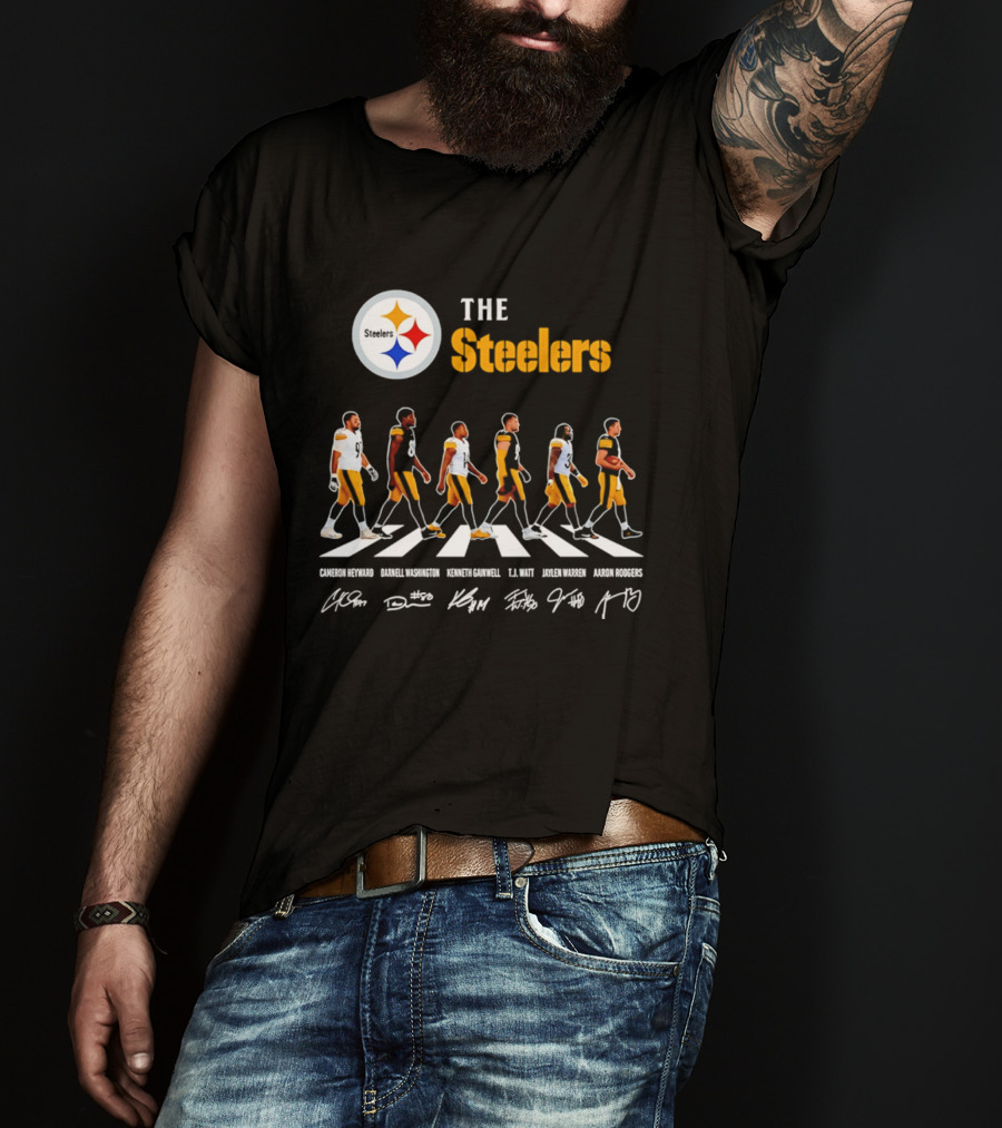 The Steelers Crossing Abbey Road 2026 Player Signatures T-Shirt
