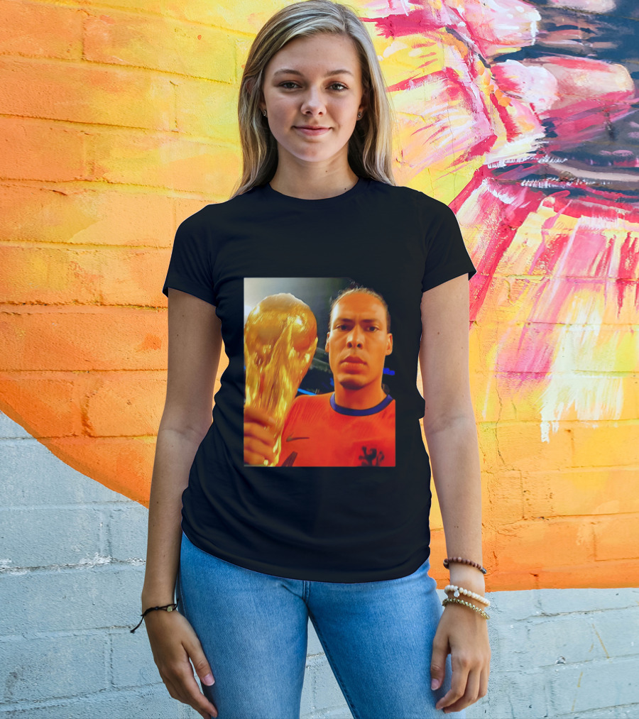 Virgil Van Liverpool Netherlands Trophy Celebration T-Shirt