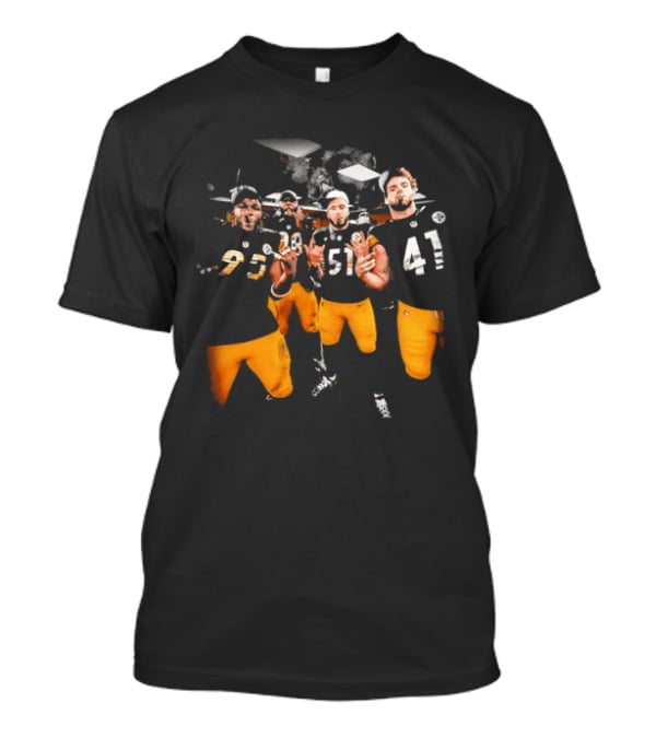 Steelers Players Number 93 51 41 In Black And Gold T-Shirt