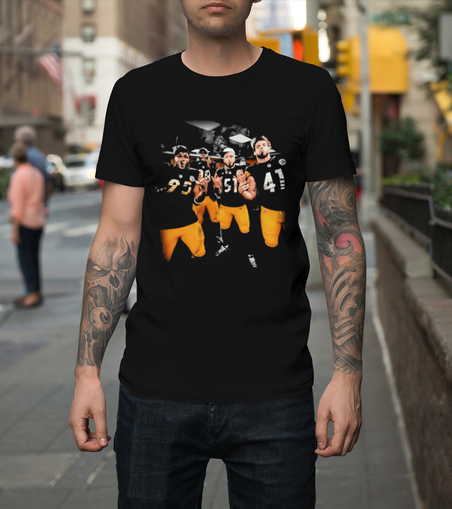 Steelers Players Number 93 51 41 In Black And Gold T-Shirt