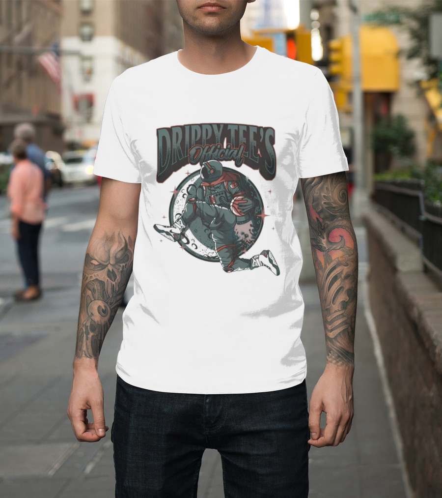 Drippy Tee's Official Astronaut Playing Basketball Sky Is The Limit Keep Your Head Up T-Shirt