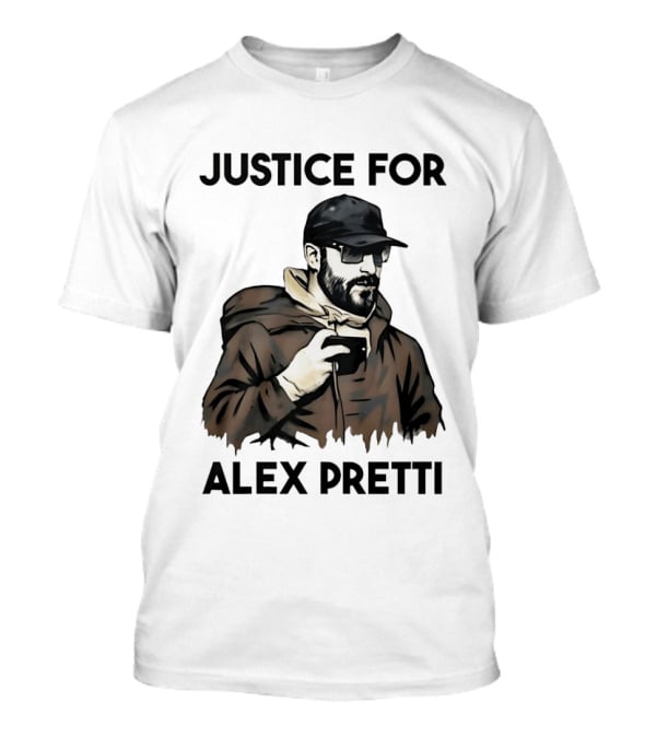 Justice For Alex Pretti Black Cap And Coffee Cup T-Shirt