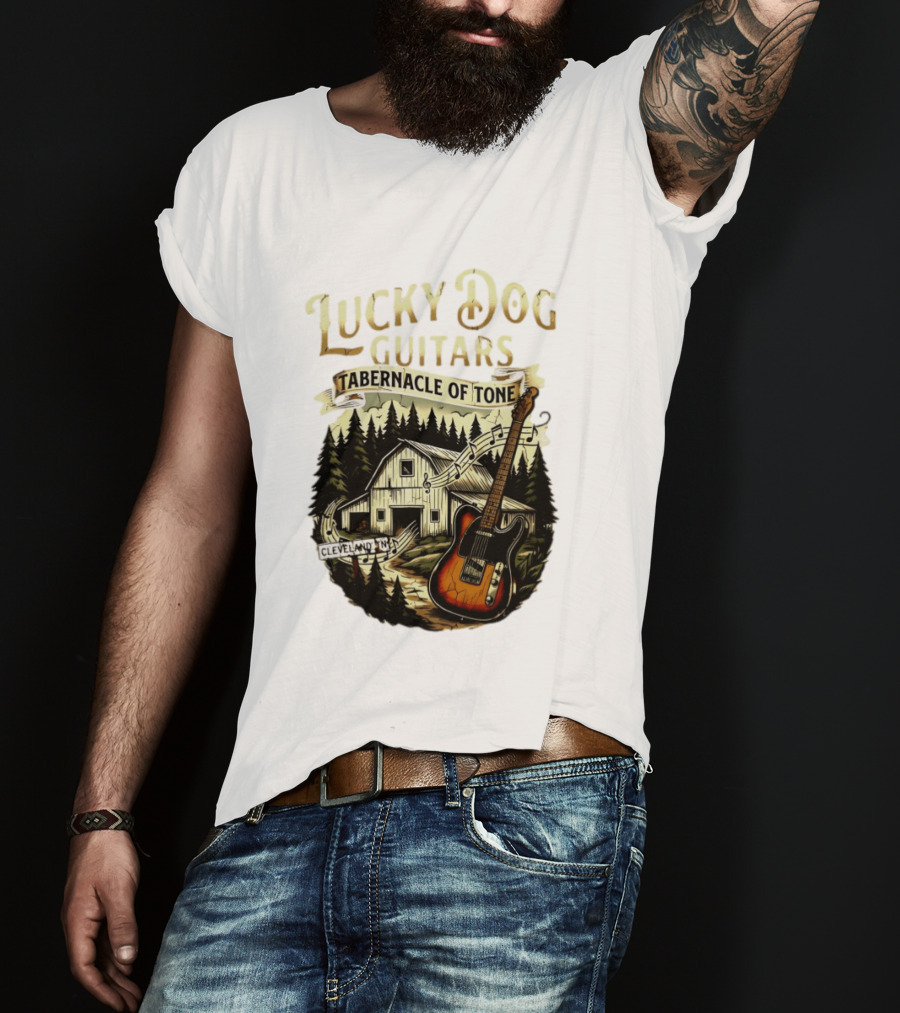 Lucky Dog Guitars Tabernacle Of Tone Cleveland TN Musical Barn Scene T-Shirt