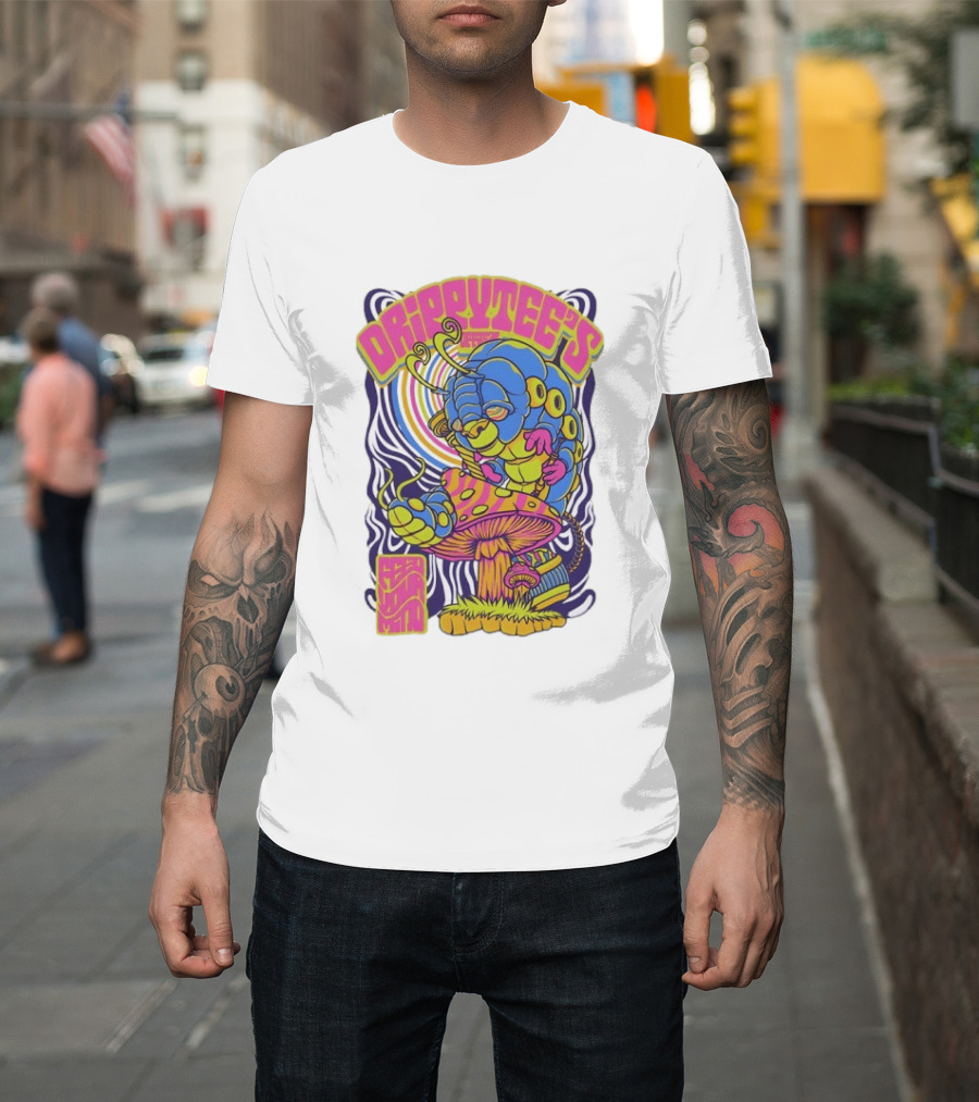 Drippytee's Psychedelic Caterpillar Mushroom Feed Your Mind T-Shirt