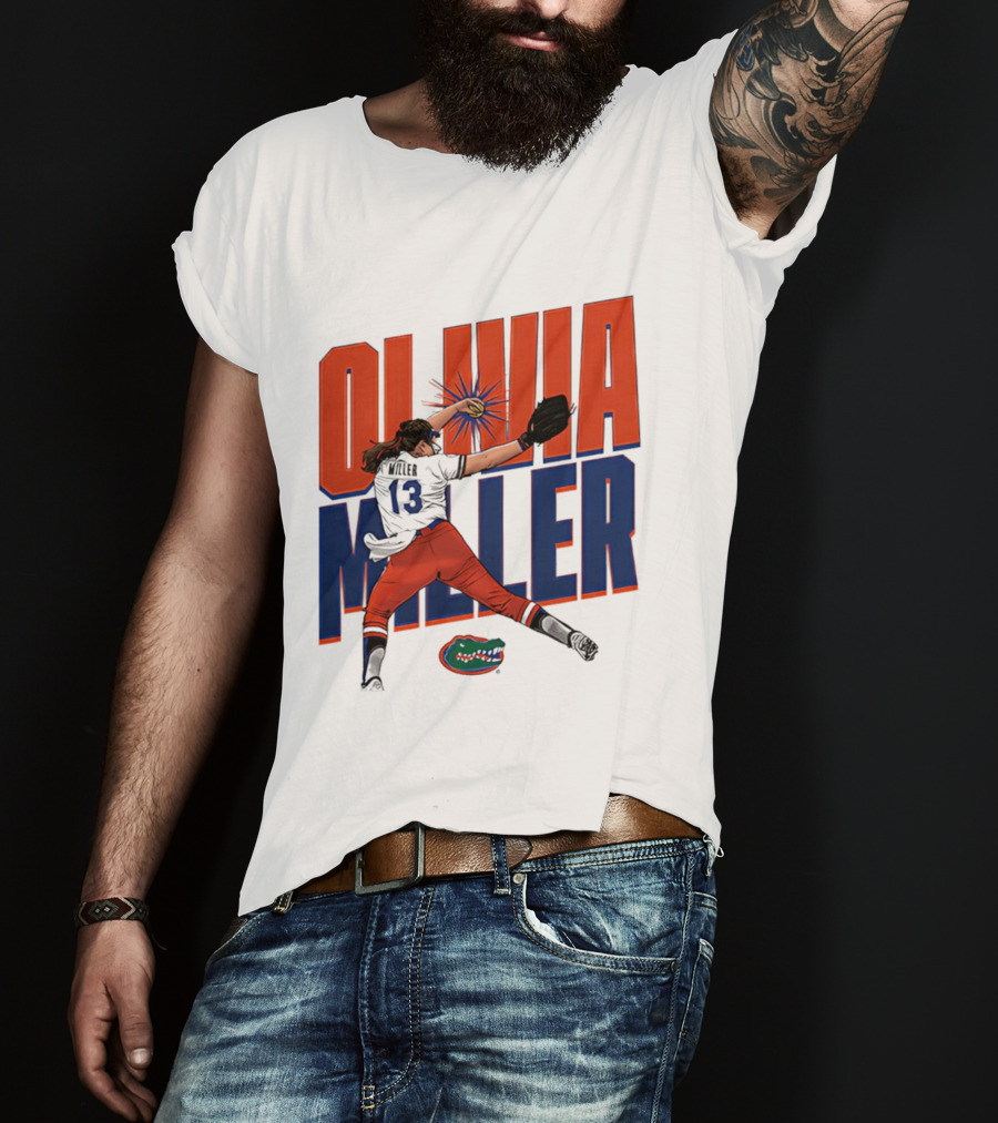 Olivia Miller Florida Gators Softball NCAA Player Caricature T-Shirt