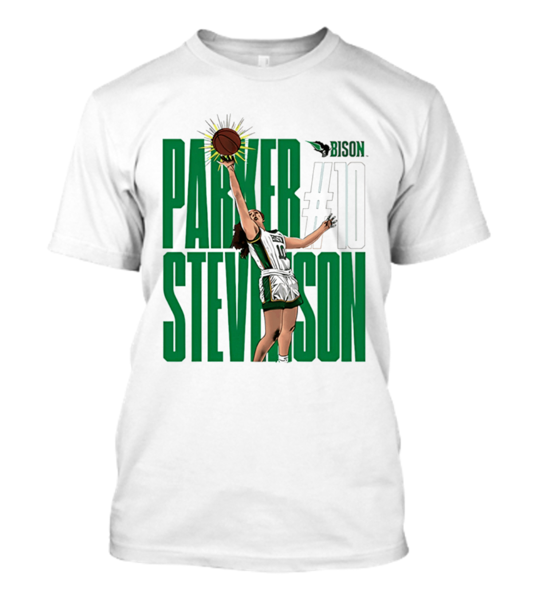 Parker Stevenson OKBU Bison #10 Basketball NCAA Caricature T-Shirt