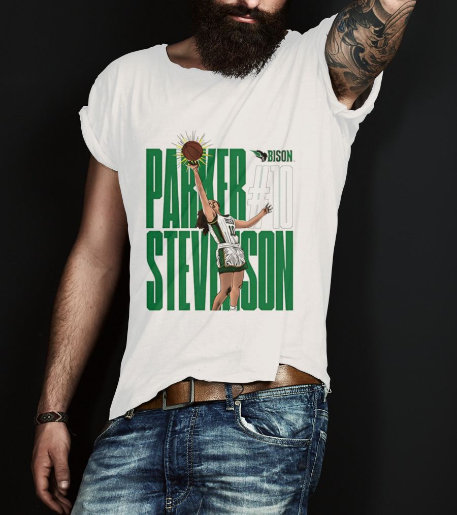 Parker Stevenson OKBU Bison #10 Basketball NCAA Caricature T-Shirt