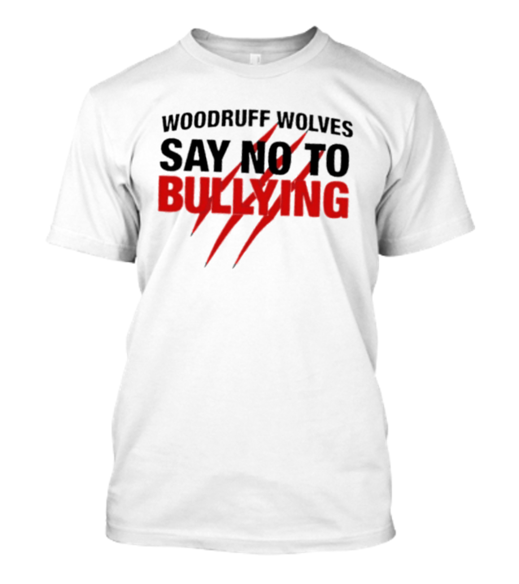 Woodruff Wolves Anti Bullying Campaign With Claw Marks T-Shirt